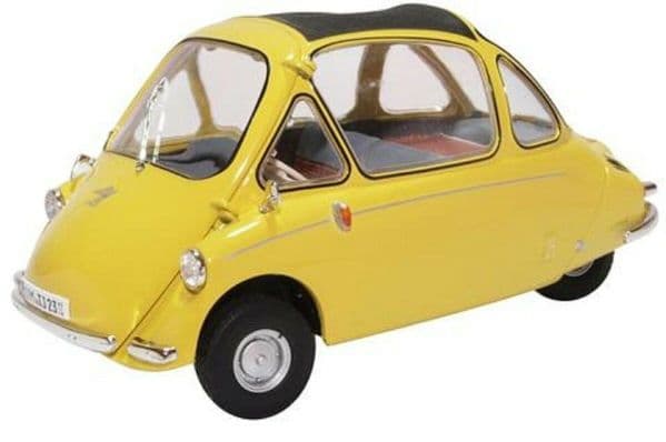 Oxford 18HE003 HE003 1/18 Scale Heinkel Kabine Bubble Car Yellow