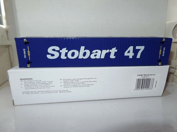 Oxford 76CONT00147 CONT00147 1/76 OO Scale Rail Container 47 Eddie Stobart CO2