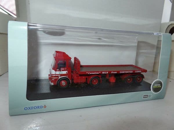 Oxford 76LV002 LV002  1/76 OO Scale ERF LV Flatbed Carnation Milk Contented Cows