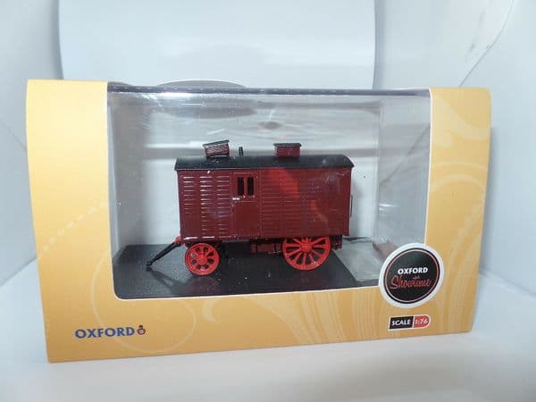 Oxford 76LW001 LW001 1/76 OO Scale Circus Fun Showmans Living Wagon Maroon Red