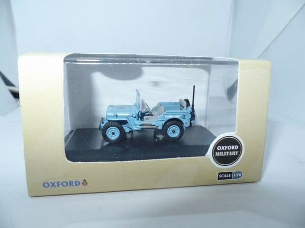 Oxford 76WMB002 WMB002 1/76 OO Scale Willys MB Jeep US Navy Seabees Blue