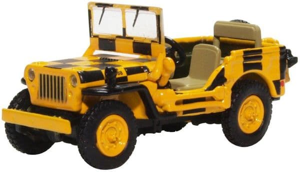 Oxford 76WMB006 WMB006 1/76 OO Scale Willys MB  Royal Australian Air Force Yellow Black Check