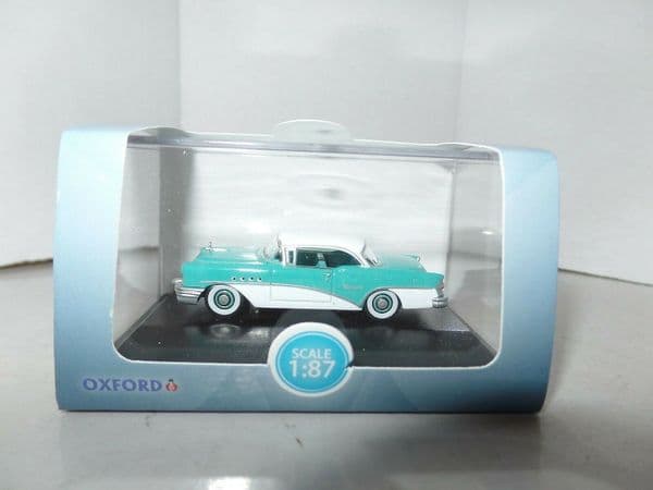 Oxford 87BC55001 BC55001 1/87 HO Scale Buick Century 1955 Turquoise And Polo White