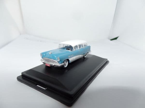 Oxford 87BCE54001 BCE54001 1/87 HO Scale 1954 Buick Century Estate Wagon - Ranier Blue Arctic White