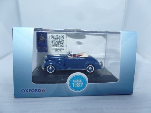 Oxford 87BS36005 BS36005 1/87 HO Scale Buick Convertible Coupe 1936 Musketeer Blue