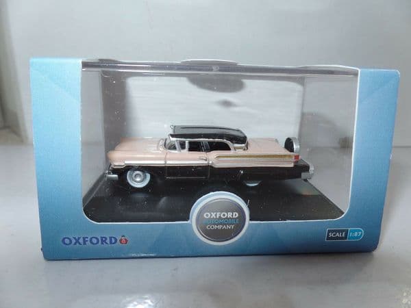 Oxford 87MT57001 MT57001 1/87 HO Scale 1957 Mercury Turnpike  Black Pastel Peach