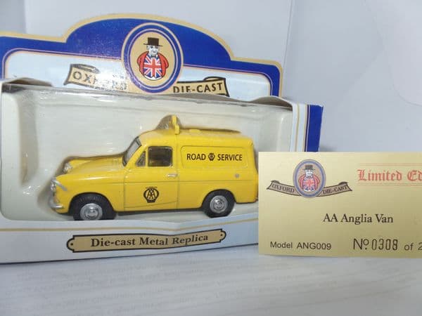 Oxford ANG009 1/43 O Ford Anglia Van AA Automobile Association Road Services