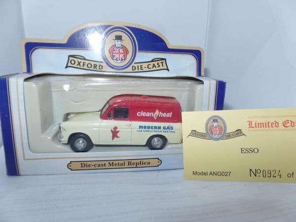 Oxford ANG027 1/43 O Ford Anglia Van Clean Heat Gas Esso