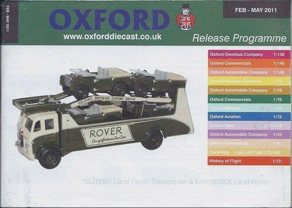 Oxford Diecast Catalogue 2011 February 2011- May 2011 LTR001