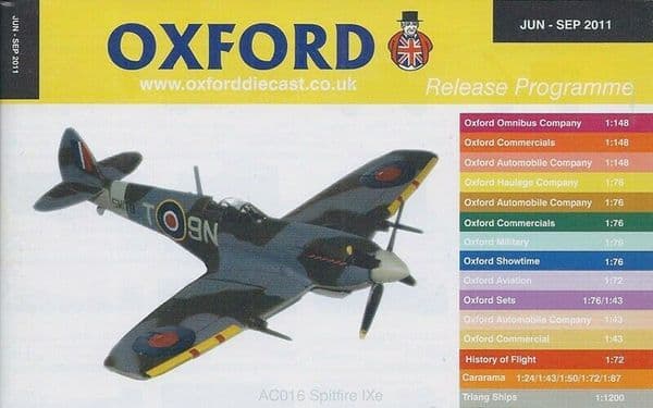 Oxford Diecast Catalogue 2011 June 2011 - September 2011 Spitfire