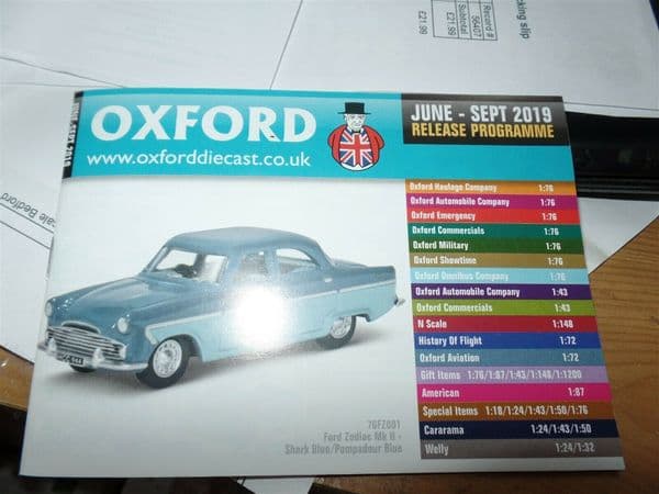 Oxford Diecast Catalogue 2019 June - September 2019 FZ001