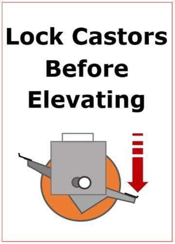 Ecolift Lock Castors, Quantity 5 Labels