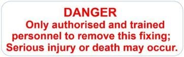 Nano SP Danger Authorised Only, Quantity 5 Labels