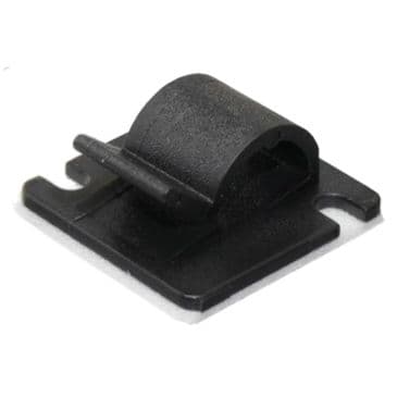 Cable Clips Black Nylon Adhesive 10mm, Pack Of 100