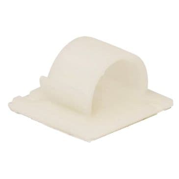Cable Clips White Nylon Adhesive 6mm, Pack Of 100