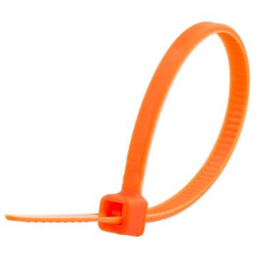 Cable Ties, Orange 100mm x 2.5mm, Pack Of 1000