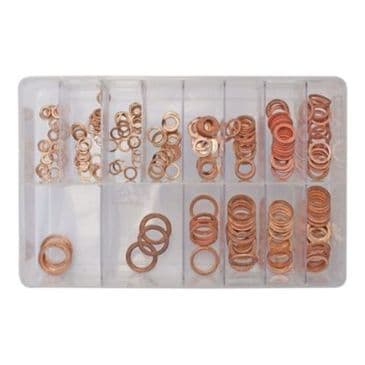 Copper Sealing Washers (Metric), Assorted Box (250)