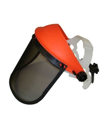 Face and Eye Shield With Mesh Visor Orange