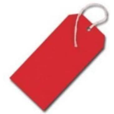 Label Tags Red, Pack Of 100