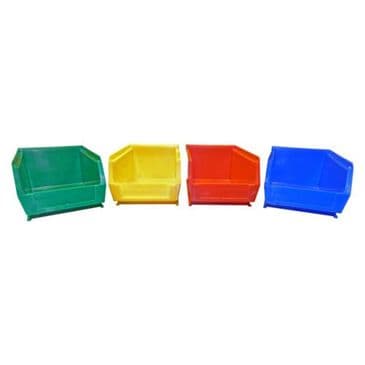 Storage Bins Large x 10, 350mm x 205mm x 132mm Select The Colour Red Green Yellow Blue