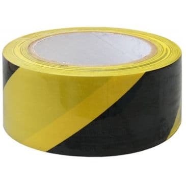 Tape Adhesive Hazard Warning Yellow Black