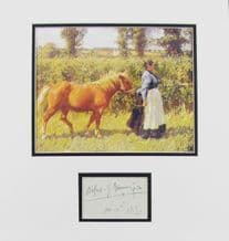 Alfred Munnings Autograph Signed Display