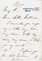 Benjamin Disraeli Autograph Signed Letter