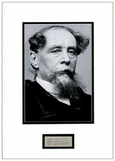 Charles Dickens Autograph Display