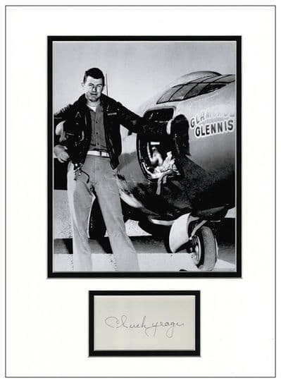 Chuck Yeager Autograph Display