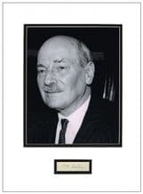 Clement Attlee Autograph Signed Display