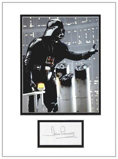 Darth Vader Autograph Display - Dave Prowse
