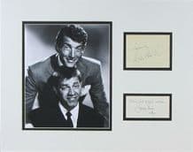 Dean Martin and Jerry Lewis Autograph Signed Display