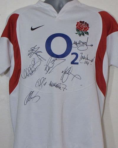 England Rugby Legends Autograph Signed Shirt