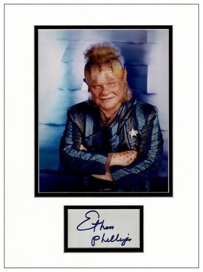 Ethan Phillips Autograph Display - Star Trek: Voyager