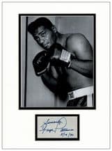 Floyd Patterson Autograph Signed Display