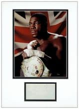 Frank Bruno Autograph Signed Display