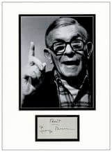 George Burns Autograph Signed Display