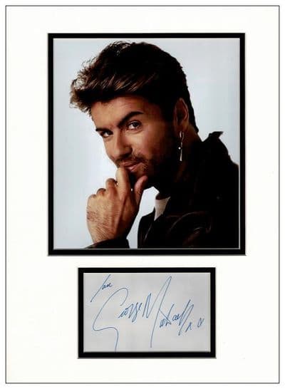 George Michael Autograph Signed Display