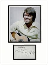 Glen Campbell Autograph Signed Display