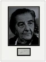Golda Meir Autograph Display