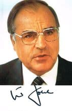 Helmut Kohl Autograph Signed Photo