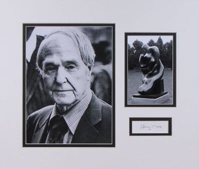 Henry Moore Autograph Signed Display For Sale