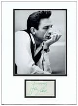 Johnny Cash Autograph Signed Display