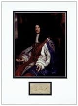King Charles II Autograph Signed Display