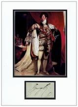 King George IV Autograph Signed Display