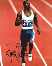 Linford Christie Autograph Signed Photo