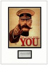 Lord Kitchener Autograph Display