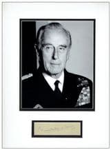 Lord Mountbatten Autograph Signed