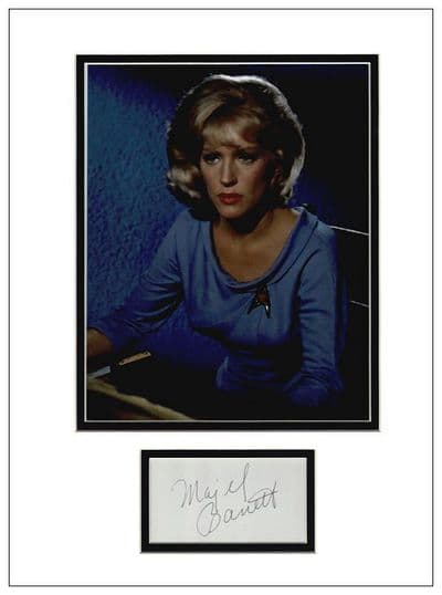 Majel Barrett Autograph Signed Display - Star Trek