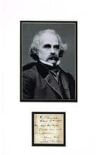 Nathaniel Hawthorne Autograph Signed Display